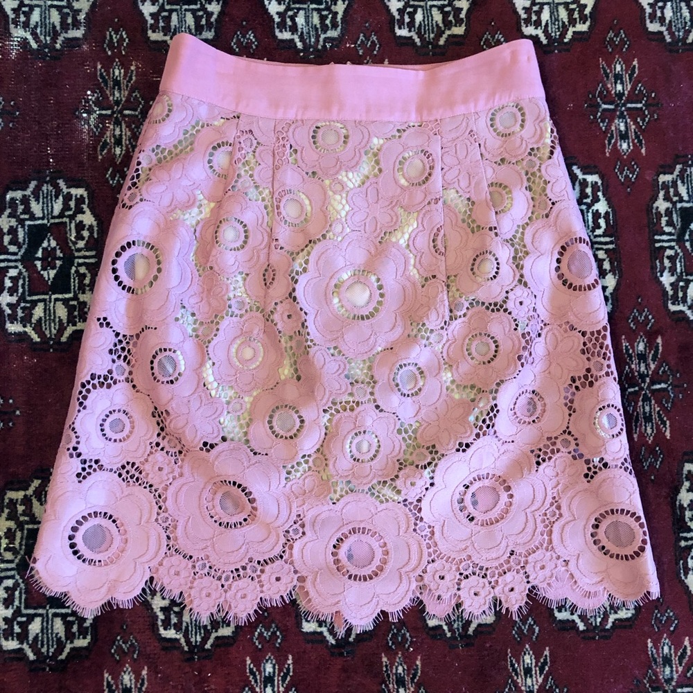 Pink For Love & Lemons Lace Skirt